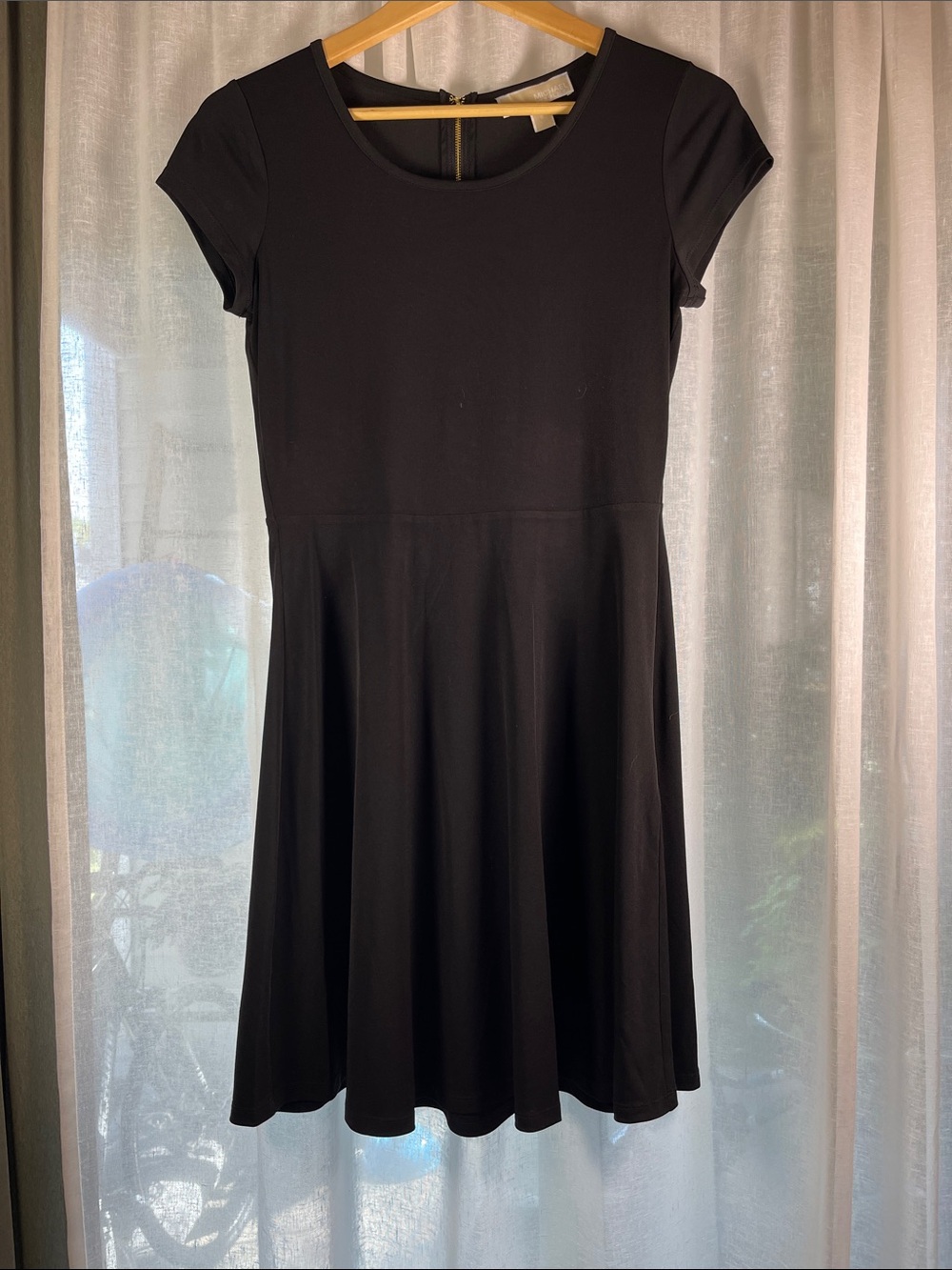 MICHAEL Michael Kors Black Short Sleeve Skater Dress